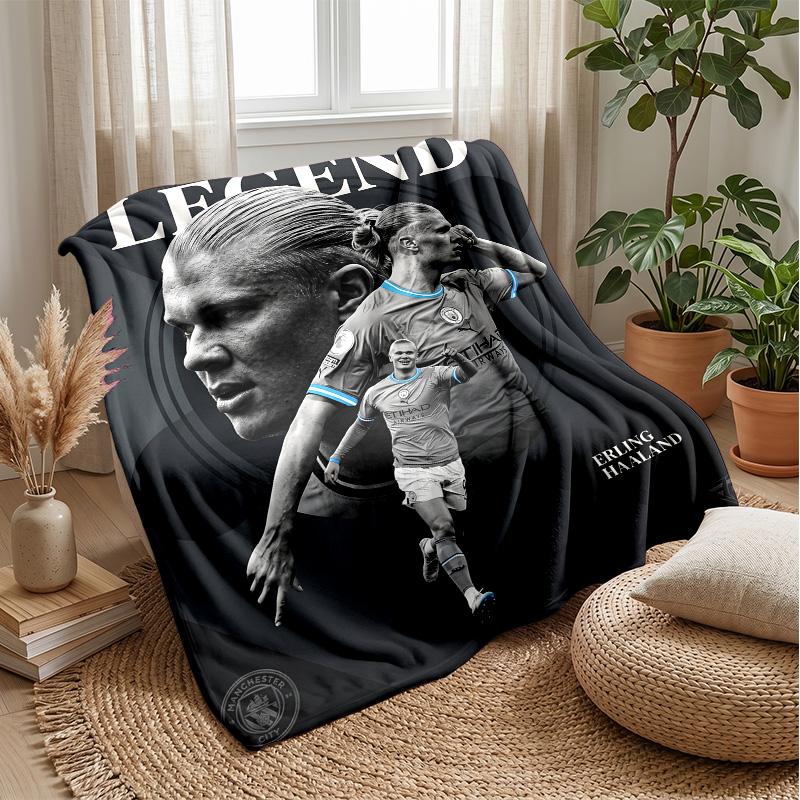 Erling Haaland Weiche Flanell Fleece Decke Leicht Gemütlich Warm Überwurfdecke Für Sofa Bett Heimdeko