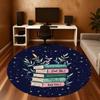 1pc books starry night Round Chair mat Area Rug - Non-Slip, Floor Mat for Office, Bedroom, and Indoor Decor c1118154