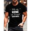 Fun German RENE Men's Short Sleeve T-shirt Summer T-shirt Top