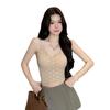 Seamless Lace Camisole with Fixed Cup and Beautiful Back Design