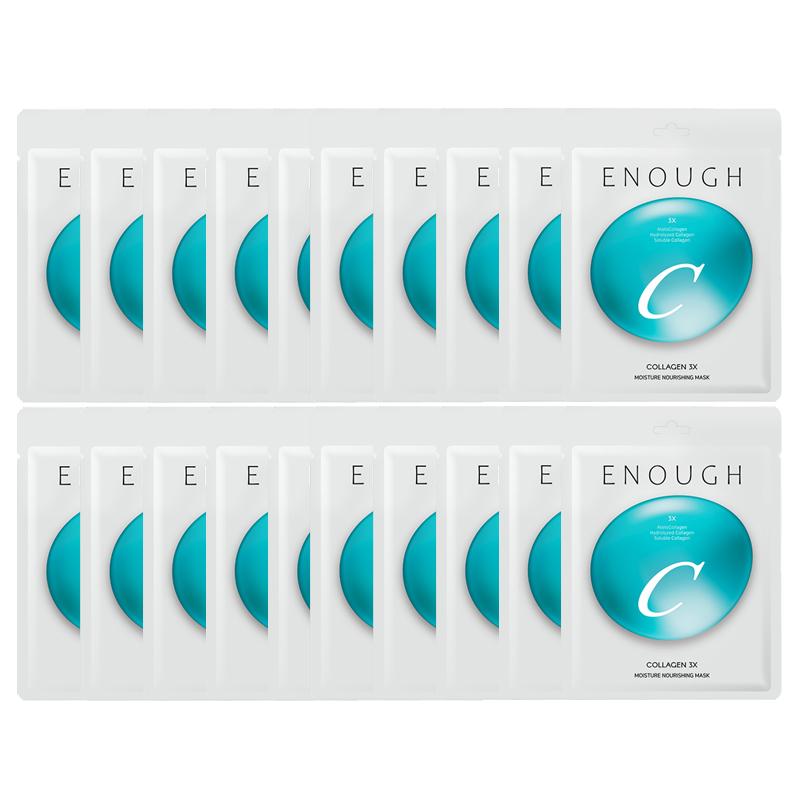ENOUGH Collagen 3X Moisture Nourishing Sheet Mask 25g × 10pcs (3 Options)
