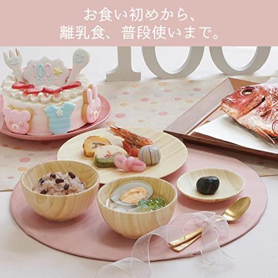 Sanrio Baby X Agny First Meal Tableware Baby Bamboo 100th Day 100th Day Set, Tableware, Wooden, Celebration, Momokai,