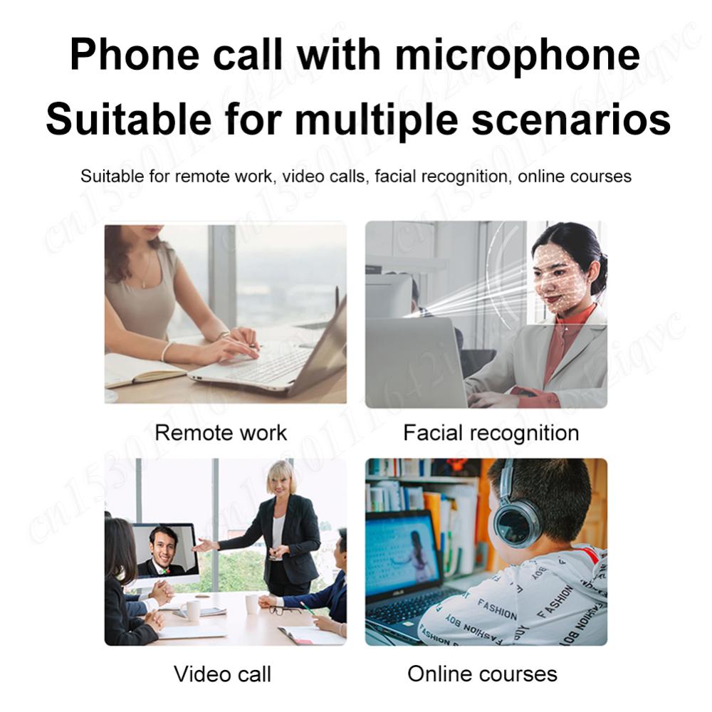 Identification Login Web Camera for Windows 10/11 HD 1080P Detachable USB Computer Facial Recognition Webcam Built-In Microphone