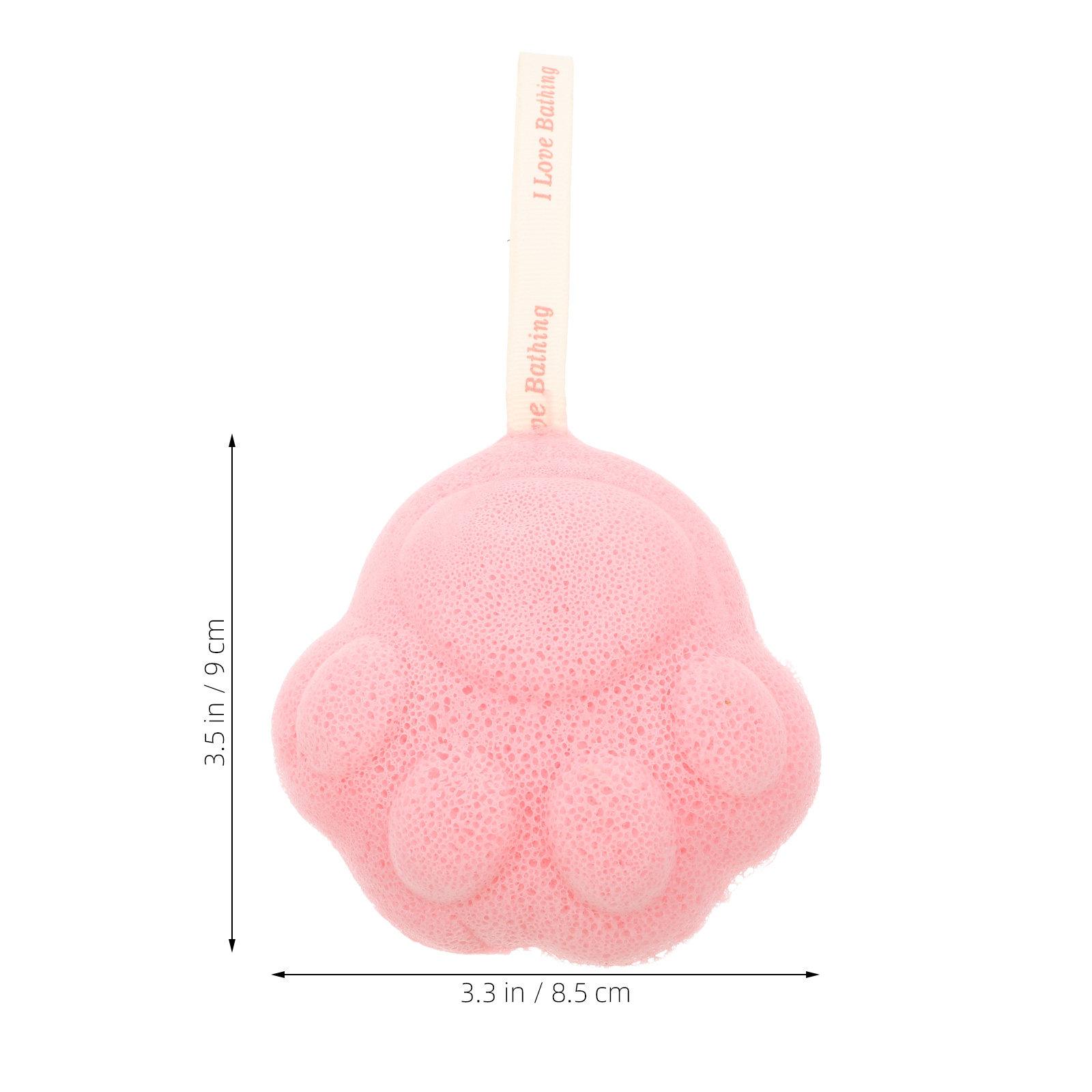2Pcs Honeycomb Bath Sponge Lovely Shower Brush Back Scrubber Body Scrubber Hanging Rope for Back Cleaning and Massage