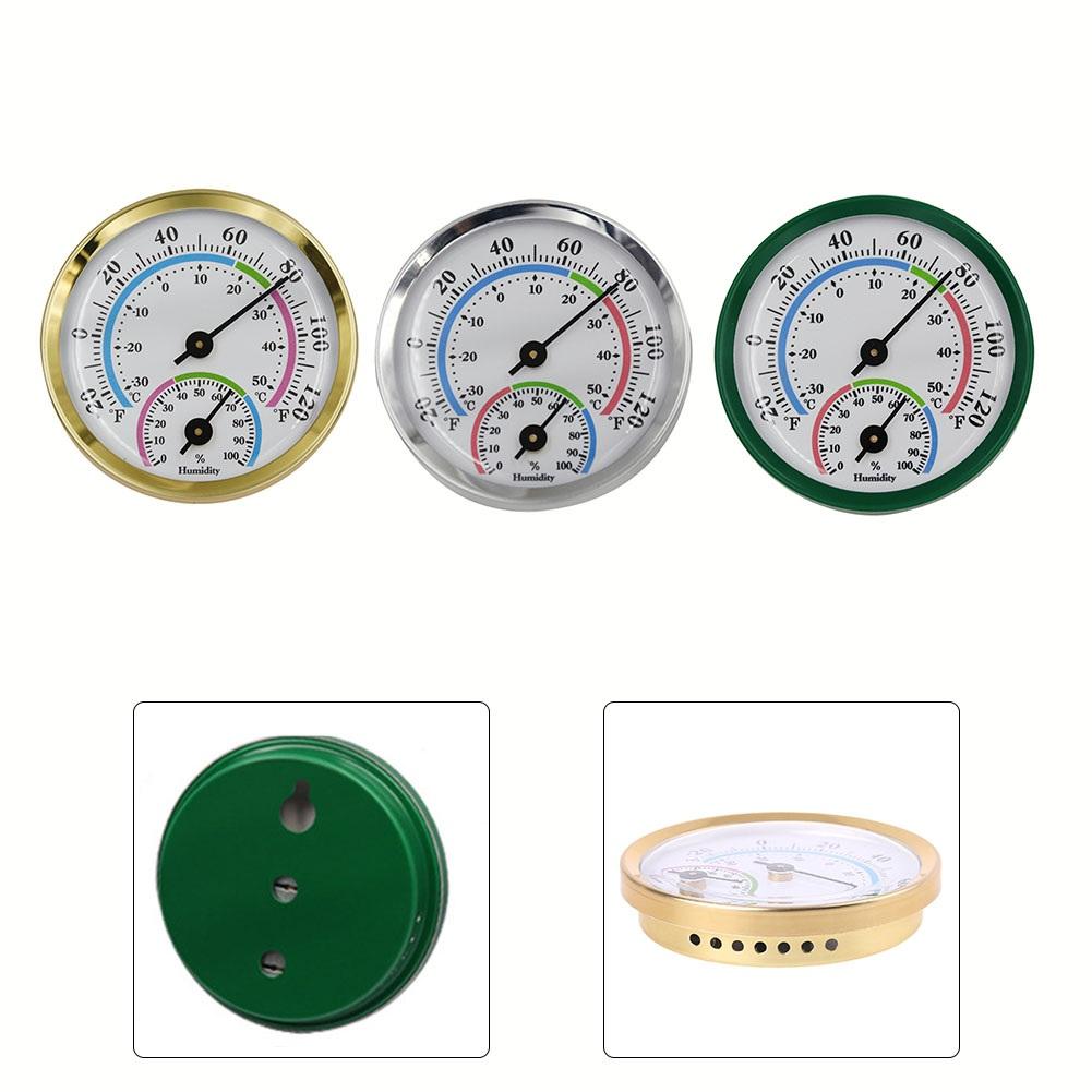 2.28\" Thermometer Hygrometer Wall Hung Temperature Humidity Meter Gauge Indoor Outdoor Sauna Room Temperature Humidity Tester