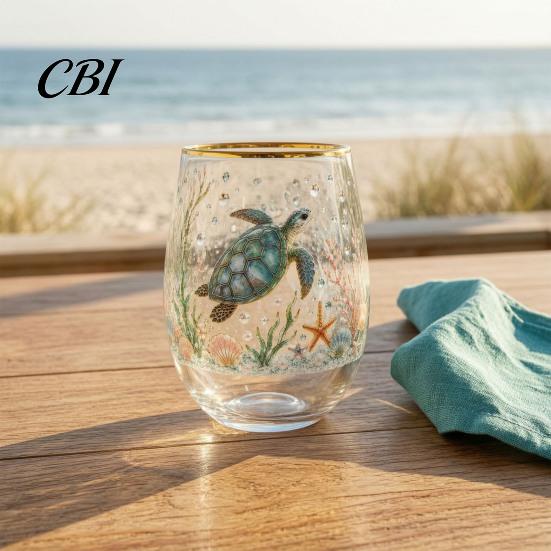 Artistic Kitchen Tableware Hummingbird Joy Tea Cup, Colorful Animal Tumbler, Floral Glass Ritual Sense Drinkware Golden Rim, Water for Coffee