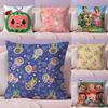 Ccocomelon Cute Fashion Pillow Case Pillow Case Plush Fabric Soft Double Sided Print Home Sofa High Quality Cushion