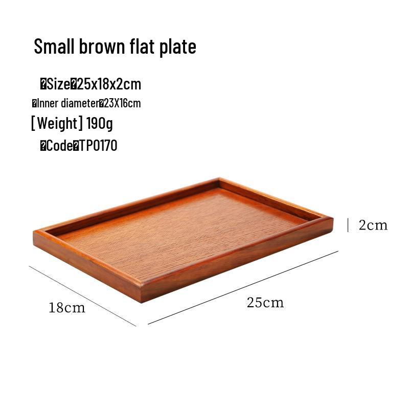 Handcrafted Japanese Orchid Rectangular Wooden Tea Tray with Custom Logo for Hotels and Restaurants