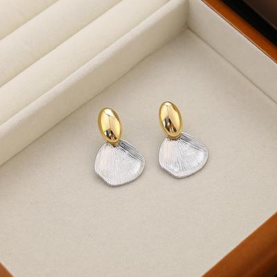 Sterling Silver Shell-Shaped Stud Earrings - French Retro Style Luxury Jewelry