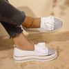 Large Size Sequined Platform Fashion Single Shoes Autumn New Shallow Mouth Rhinestone Sneakers