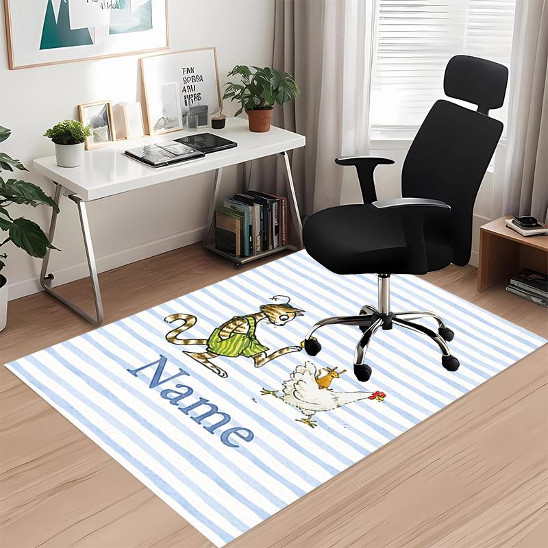 Custom Name Pettson Findus Printed Carpet Rug For Office Chair Living Room Bedroom Kitchen Room Decor Gifts