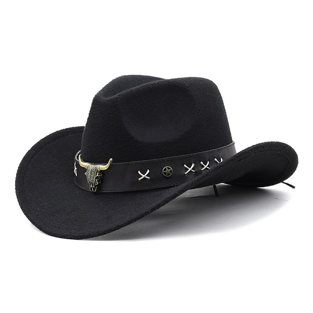 Funny Party Hats Cowgirl Hat Leathers Band Ladies Cowboy Hats for Womens Fedora Western Cowgirl Hat Vintage