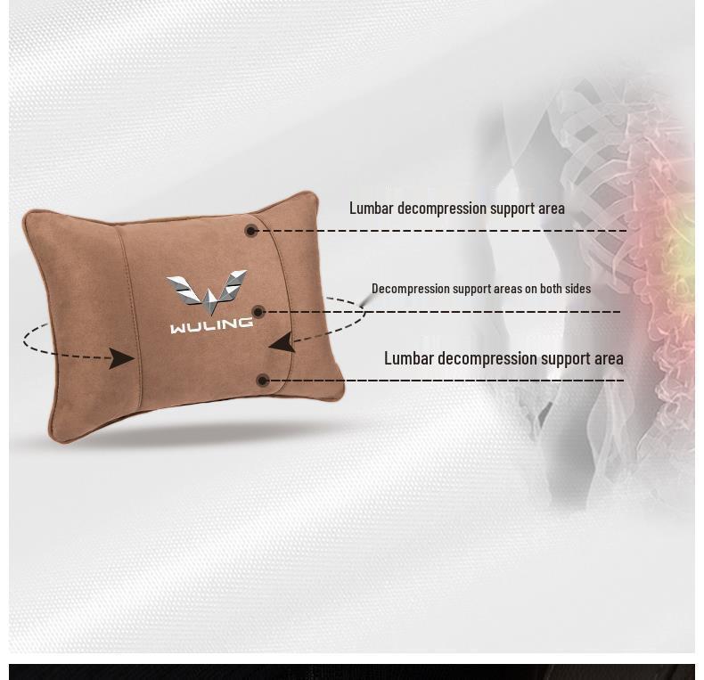 Wuling Car Headrest Lumbar Support & Neck Protection Cushion for Xingguang, Xingchi, Xingchen, Xingyun, Kaijie, Jiachen, and Maybach.