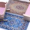 1Pcs Miniature Dollhouse Carpet Turkish Style Playing House Mini House Decor Floor Miniature Weaving Rug Doll Accessories