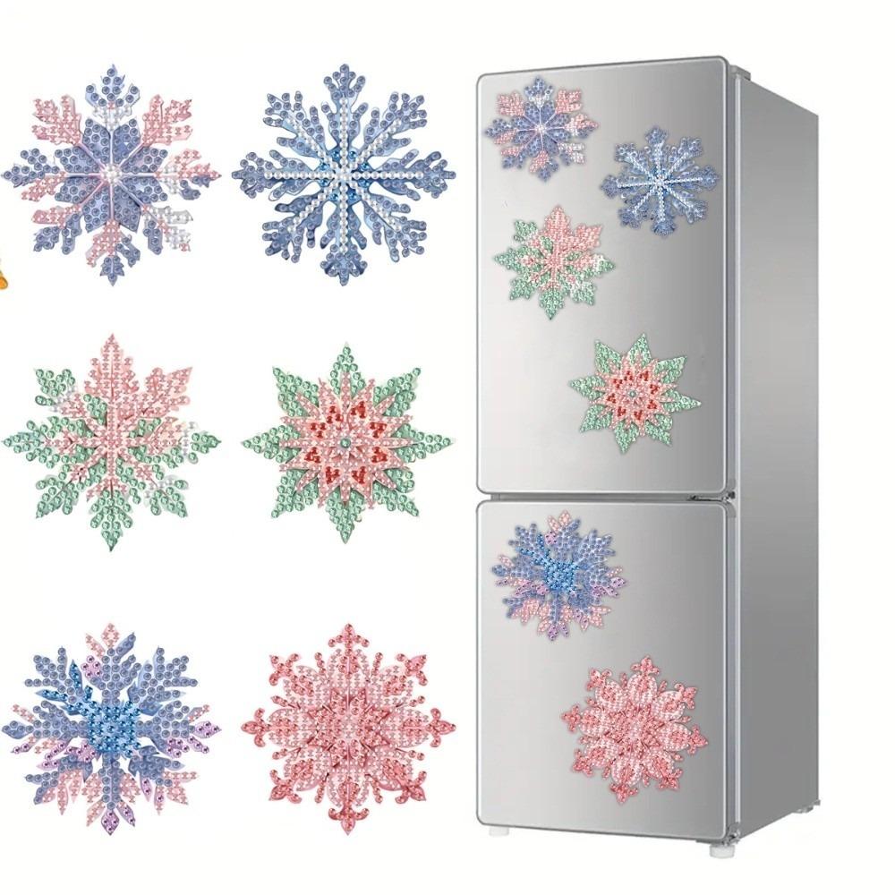 2D Flat Painting Fridge Magnets Soft Magnetic Art Magnets Xmas Refrigerator Decor