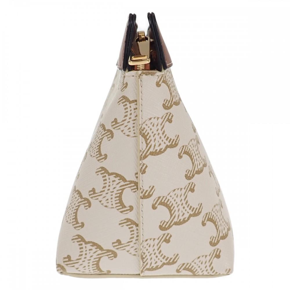 CELINE  10C762DJP.01TA Pouch White Polyurethane/leather Women