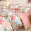 Summer Cartoon Anime Cool Moisture-wicking Breathable Washed Polyester for Quilt Cover Naked Sleeping Bed Sheet Student Set