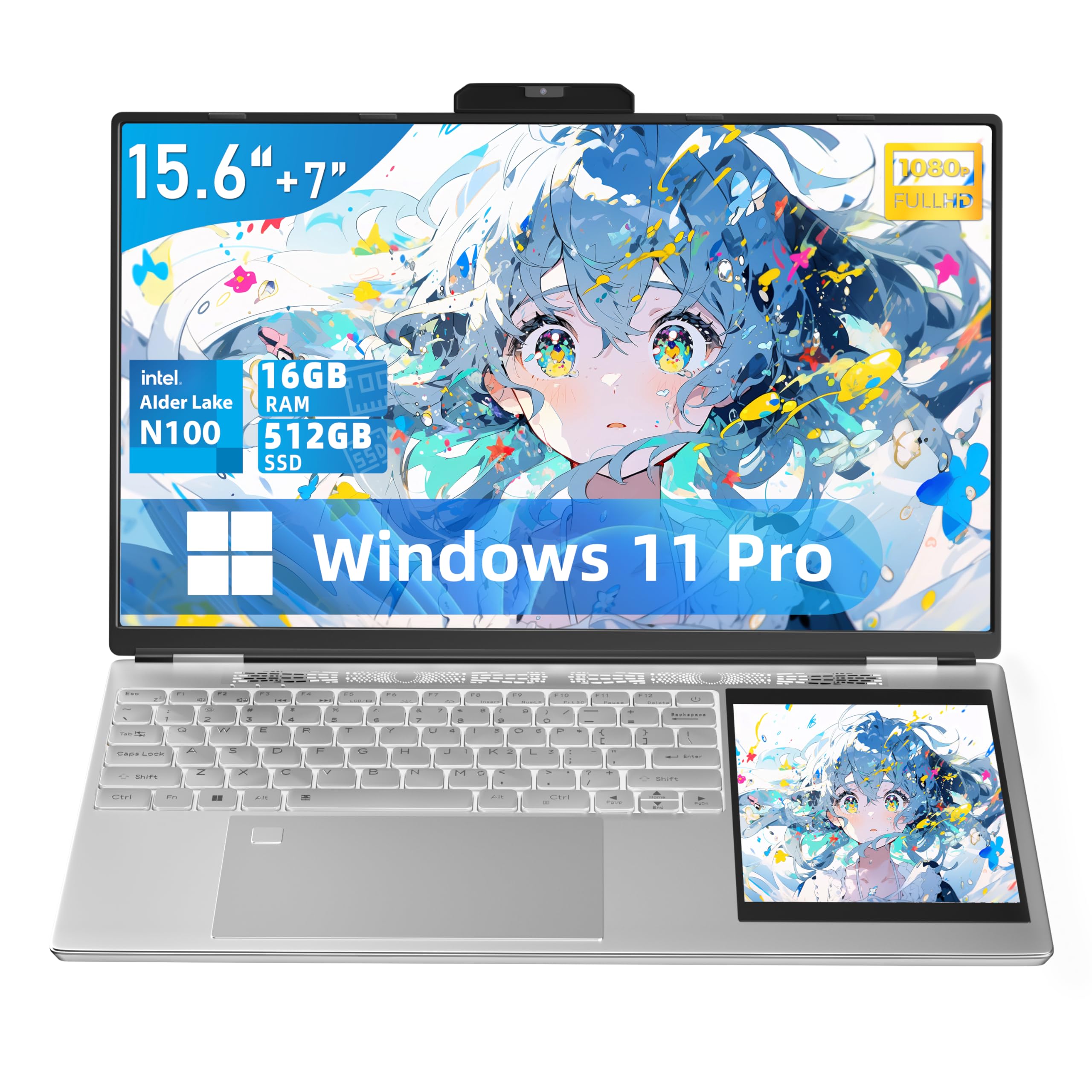 

inch IPS 7 inch touch screen laptop Office 12th generation Celeron N100 up to DDR4 512GB authentication backlit keyboard Laptop PC 15.6 19201080 & +