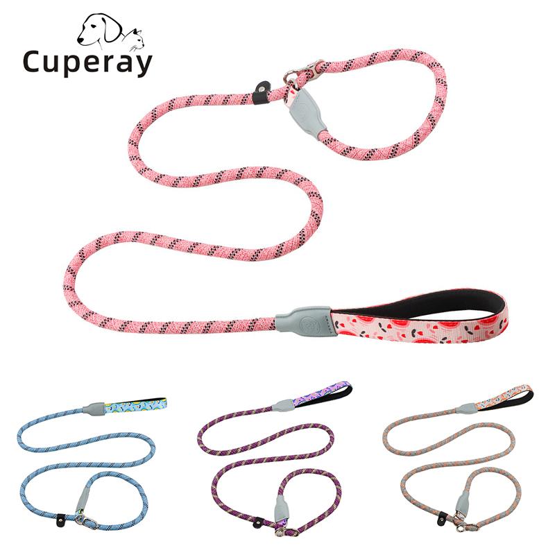 Classic Heavy Duty Slip Lead Dog Leash,Dog Training Leash with Metal Stopper,Durable No Pulling Dog Lead Leashes with Comfortable Handle