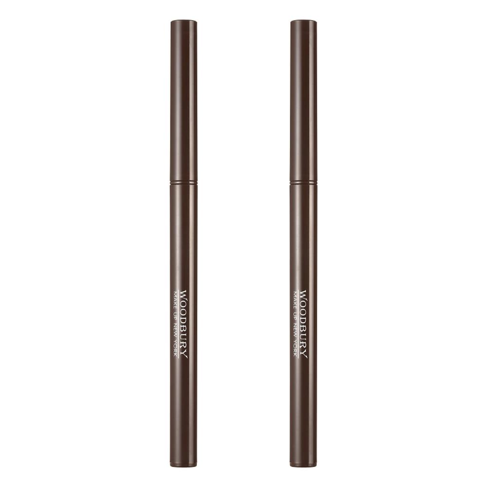Woodbury Creamy Gel Super Slim Auto Eyeliner 0.12g, Brown, 2 Pcs