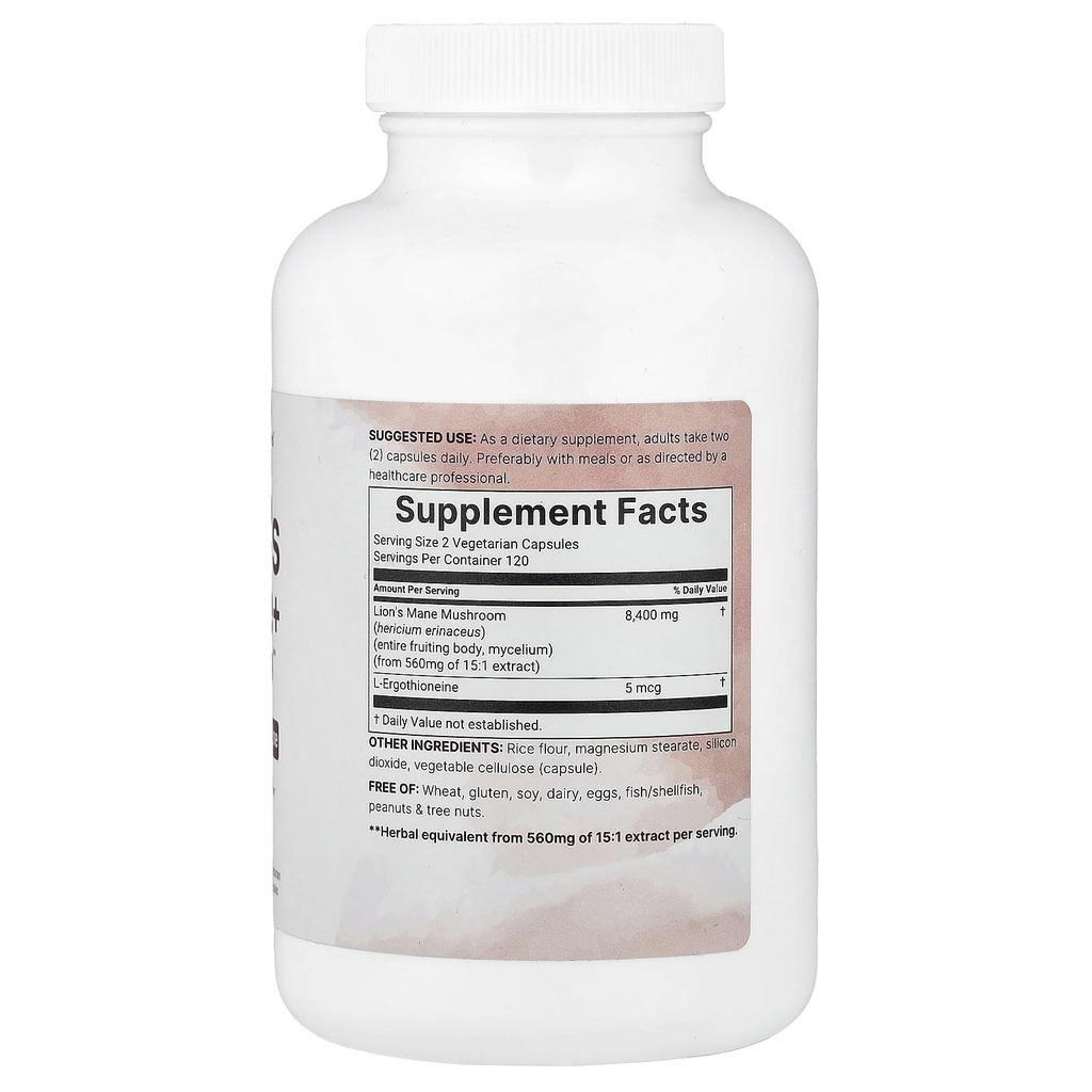 Micro Ingredients Helicopteranium Mushroom + L-ergothioneine, 240 Veggie Capsules
