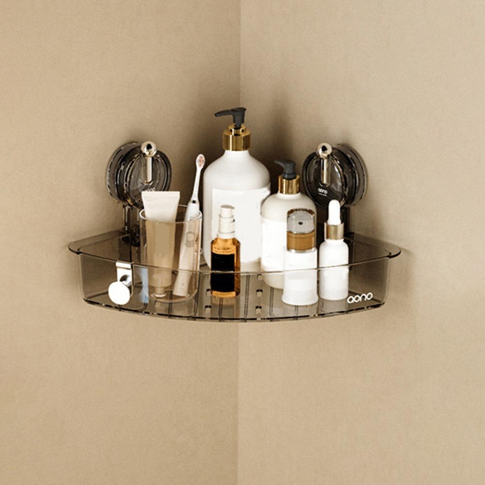 Wall Mounted Shower Storage Rack Plastic Shampoo Storage Rack Durable Corner Storage Shelf  Kitchen