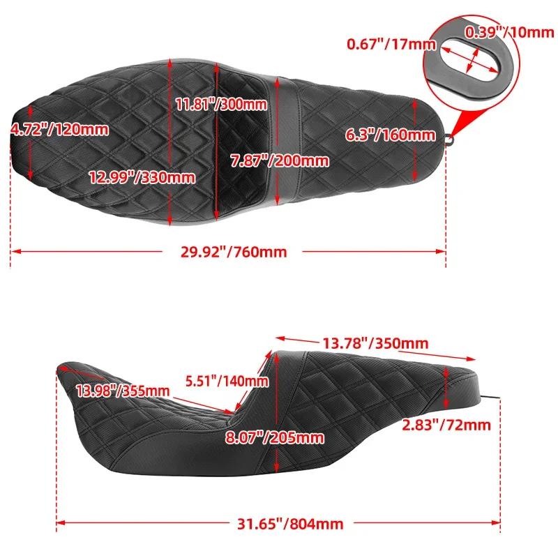 Motorcycle Front Driver Two-up Seat Cushion Rear Passenger For Harley Touring CVO Road King Electra Glide Ultra Limited 08-23