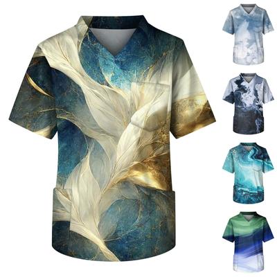 Ανδρικά Μπλουζάκια με Μοτίβο, Κοντομάνικα, με Λαιμόκοψη V και Τσέπη Εργασίας