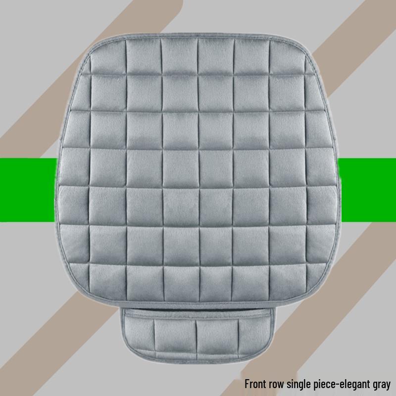 Universal Non-Slip Crystal Velvet Car Seat Cushion with Backrest for All Seasons