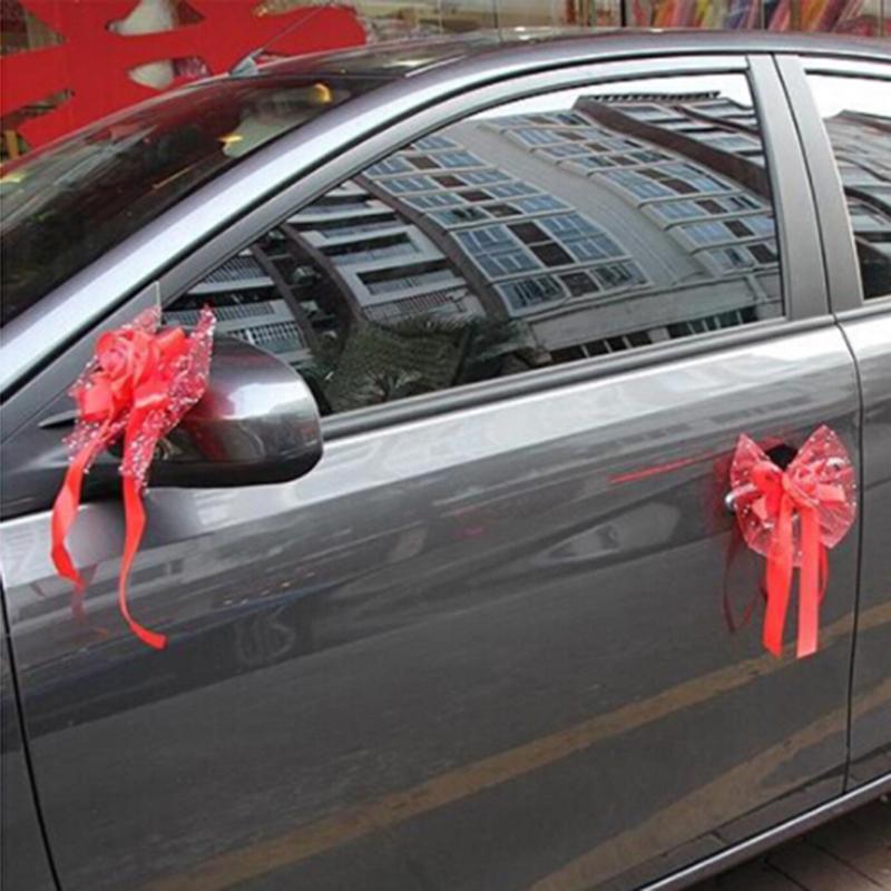 Door Handles Beautiful Wedding Party Festival Supplies Rear View Mirror Decorations For Wedding Car Decor Decoration Flower NEW