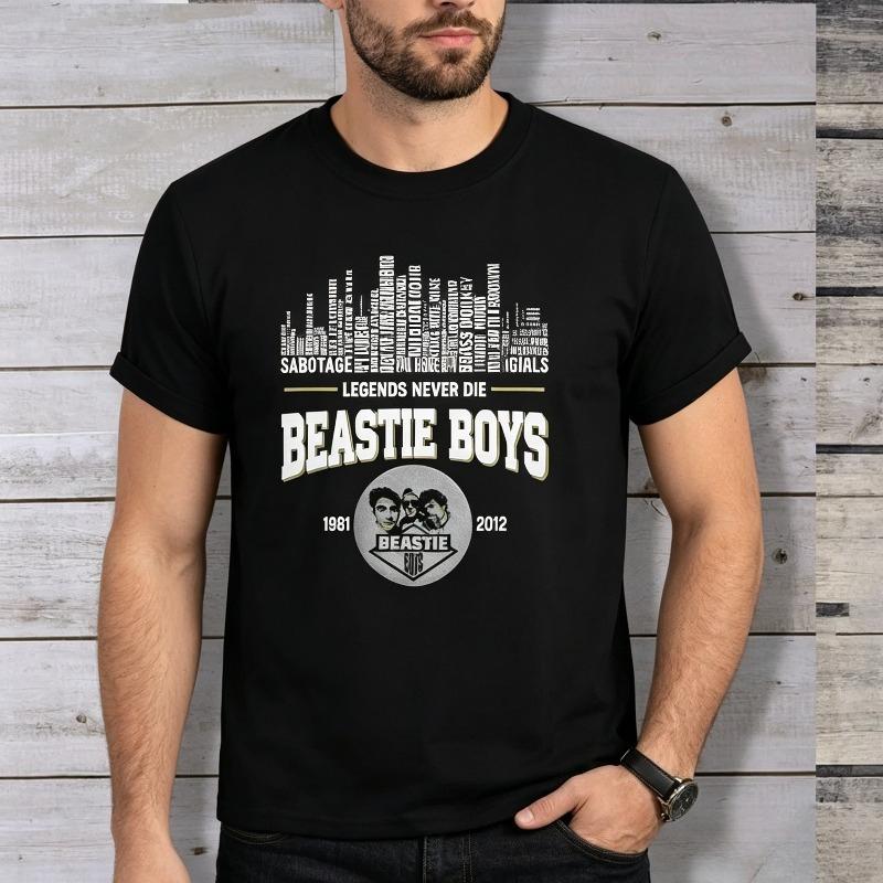 Beastie Boys Legends Never Die 19812012 TShirt Unisex Unisex Hip Hop Band Tee Music Fan Tee Hip Hop Casual