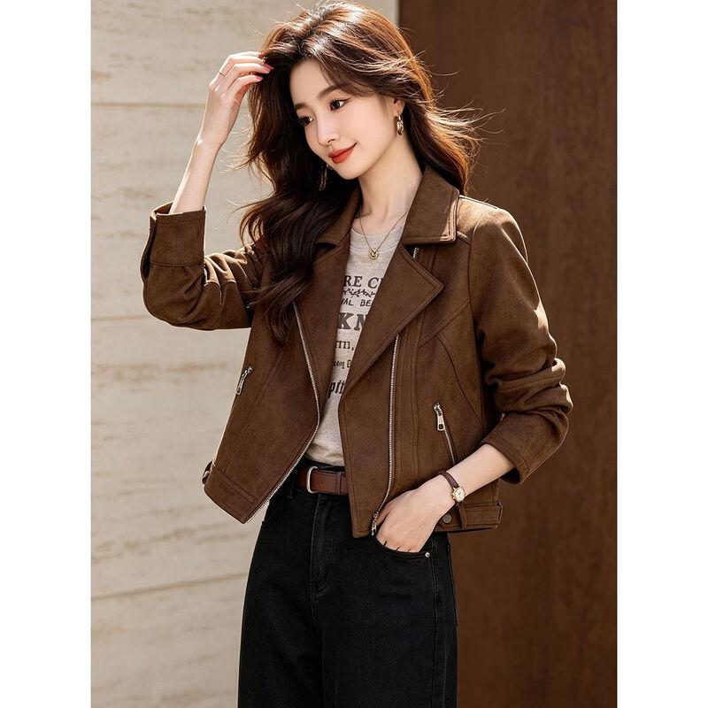 D.F.DEAR Women's Chic Lapel Short Jacket