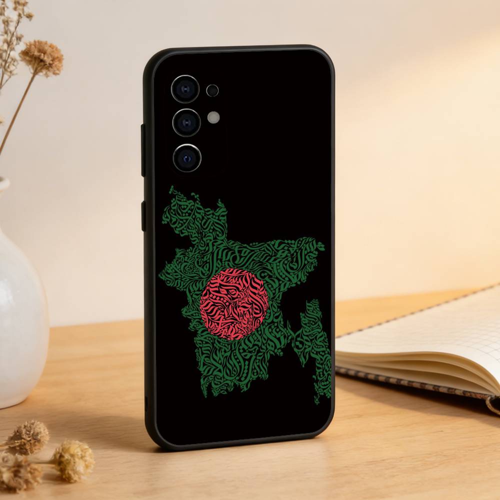 B-Bangladesh Flag Phone Case For Samsung S25,S24,S21,S22,S23,S30,Ultra,S20,Plus,Fe,Lite,Note,10,Black Cover