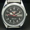 AUTOMATIC VINTAGE REFURBISHED SEIKO 5 6309A JAPAN MENS BLACK WATCH a442419-1