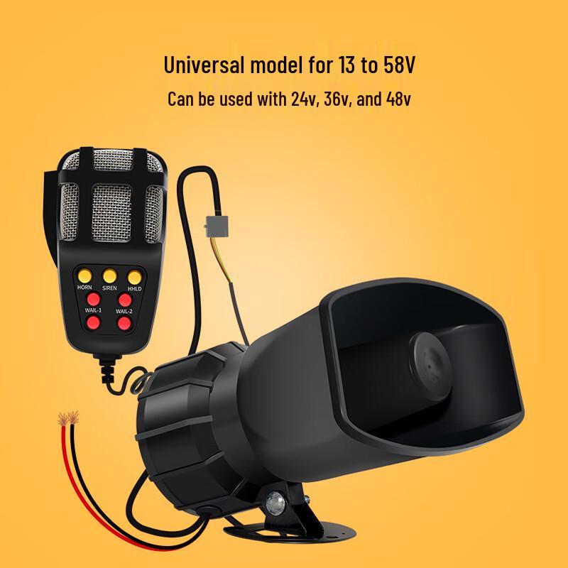 Multi-Tone Vehicle Alarm Horn with PA System