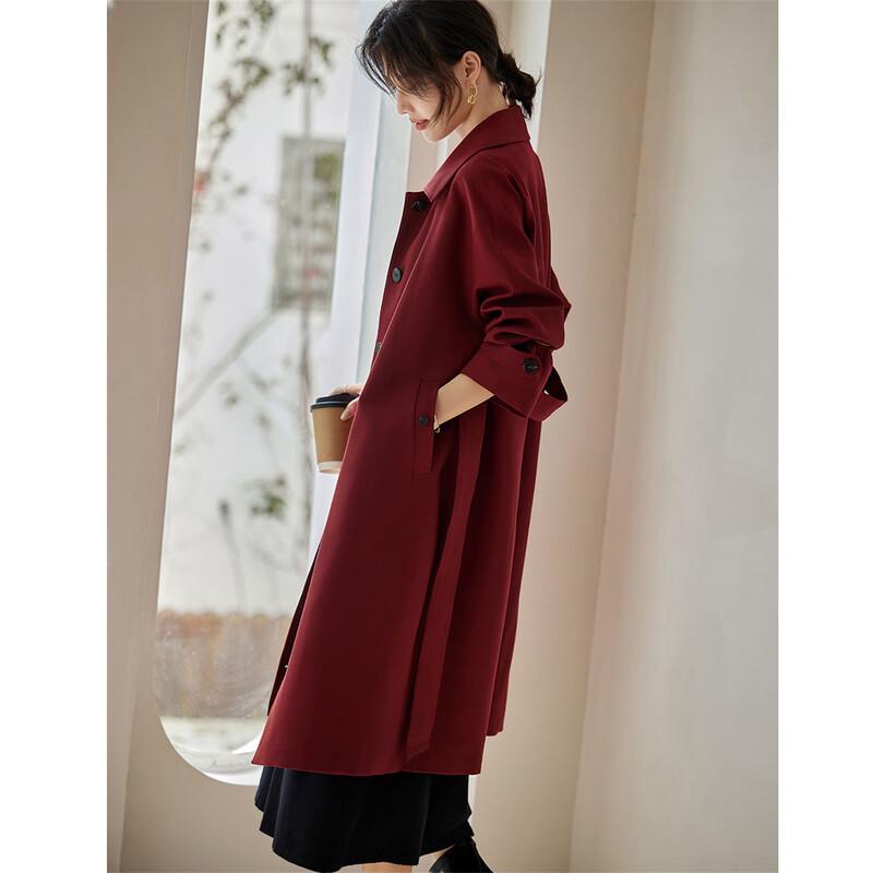 Women's Retro Belted Trench Coat