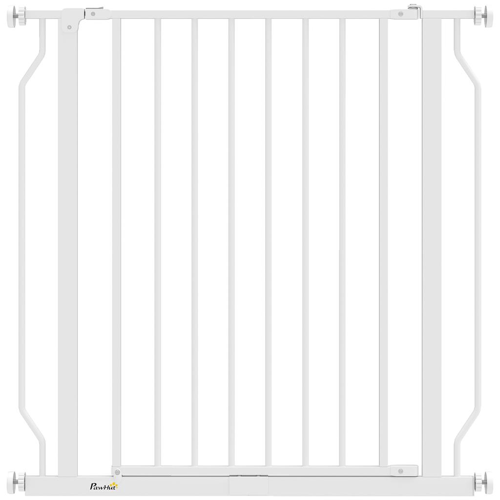 Extra Wide Dog Gate, with Door Pressure, for Doorways, Hallways, Staircases - White
