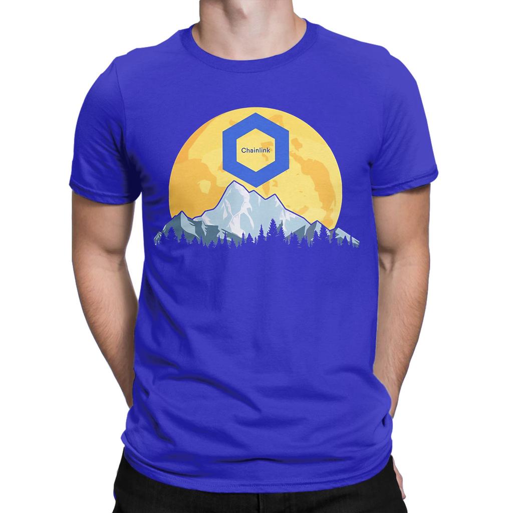 Chainlink Link To The Moon Funny Graphic 100 Cotton TShirt Chainlink Tops Tees For Unisex