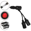 12/24V 2-in-1 Auto-Netzteil Verteileradapter mit Ein/Aus-Schalter 1 Stecker auf 2 Buchsen Y-Verteiler Zigarettenanzünder-Adapter