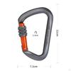 25kN Heavy Duty Locking Carabiner Clips - Excellent for Securing Pets Outdoor, Camping, Hiking,