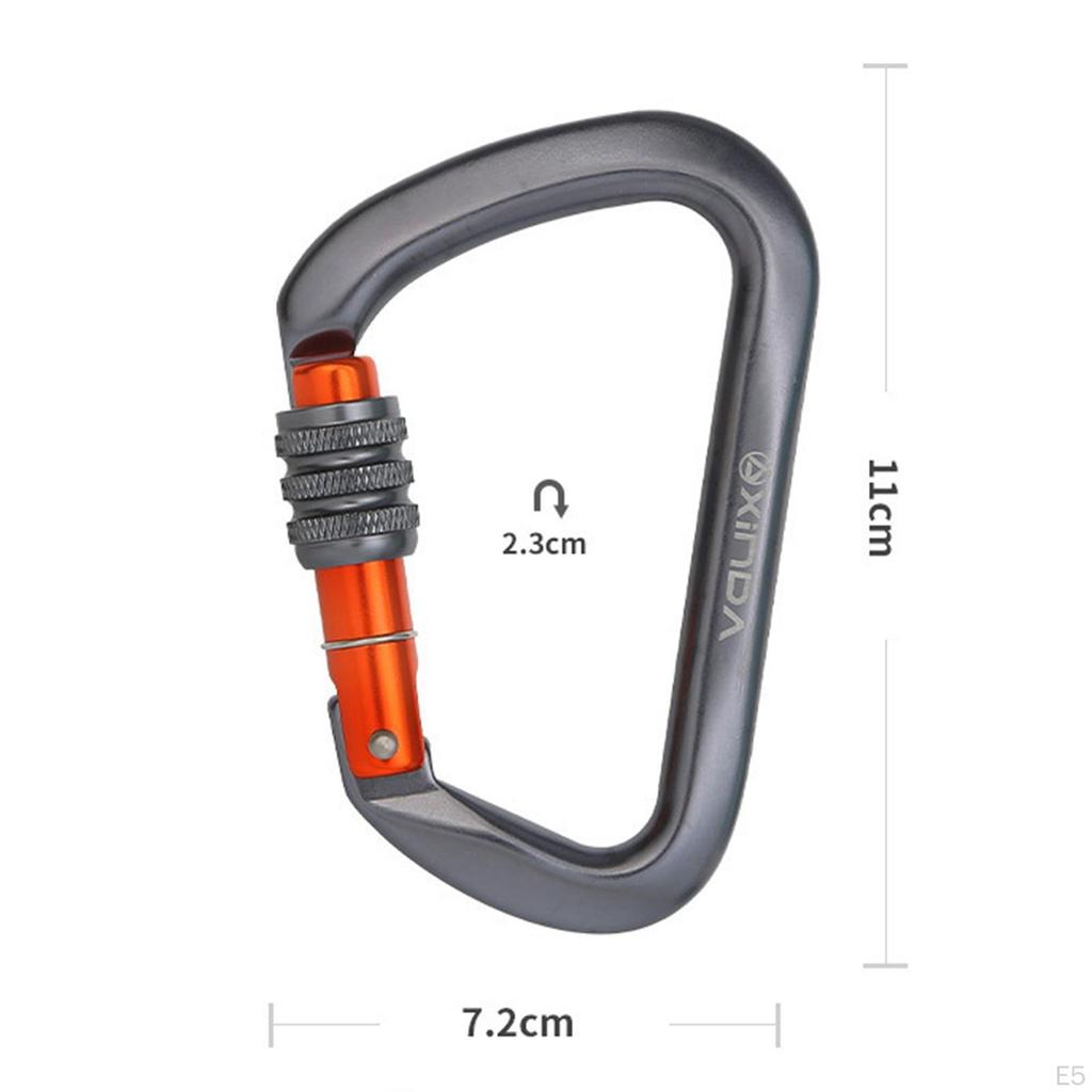 25kN Heavy Duty Locking Carabiner Clips - Excellent for Securing Pets Outdoor, Camping, Hiking,