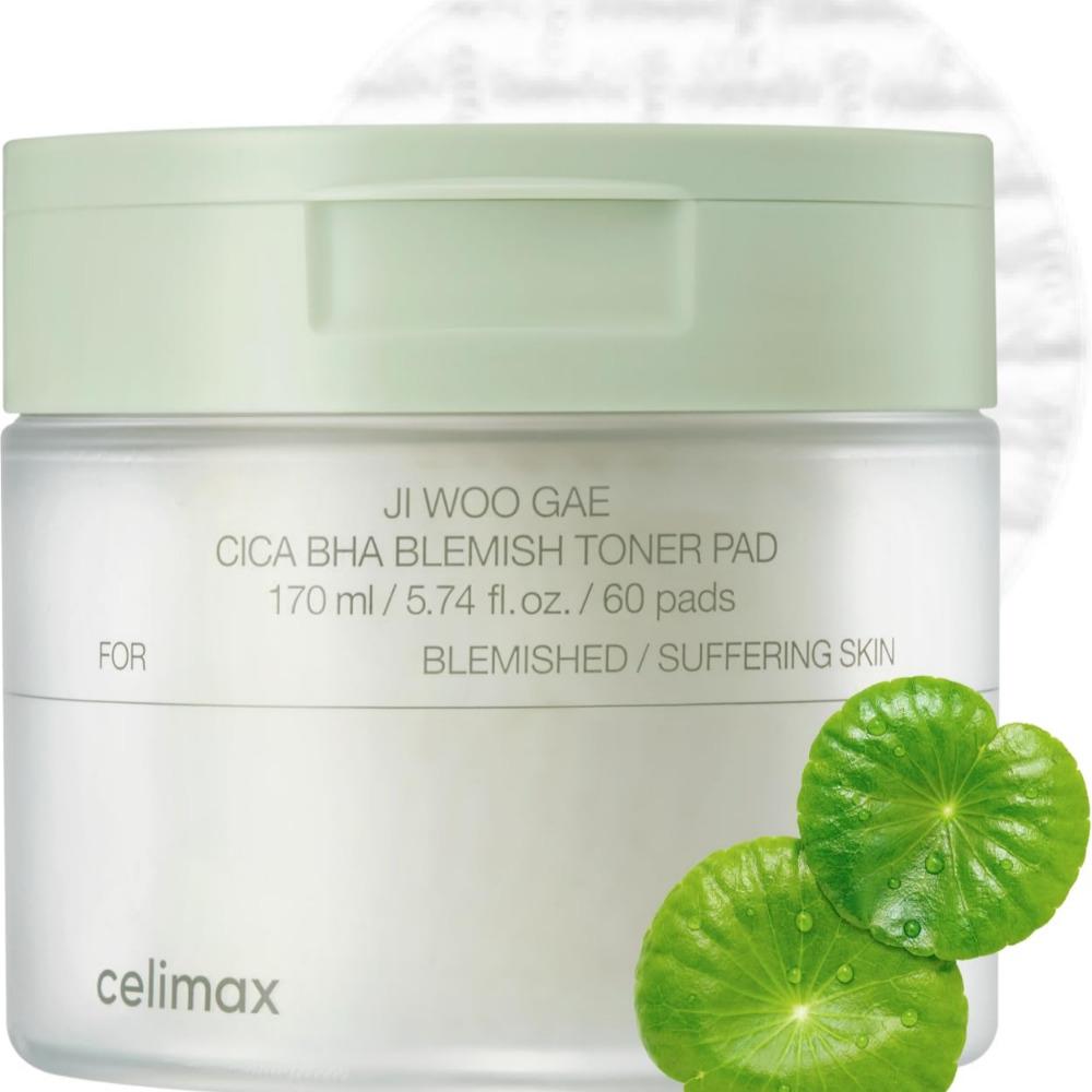 CELIMAX Ji Woo Gae Cica BHA Blemish Toner Pad (60 Sheets)