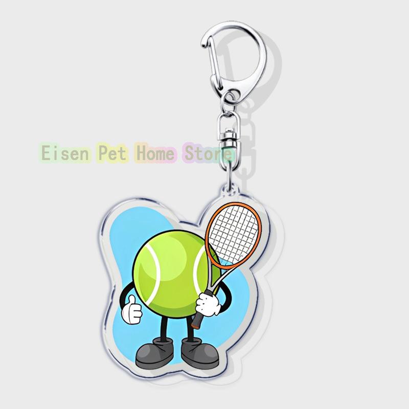Classic Sports I Love Tennis Keychains for Accessories Bag Hobby Bike Car Keyrings Jewelry Friends Father Boyfriends Gifts