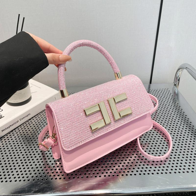 

2025 Высококачественная универсальная сумка кроссбоди класса люкс - Новая модная маленькая квадратная сумочка розовый