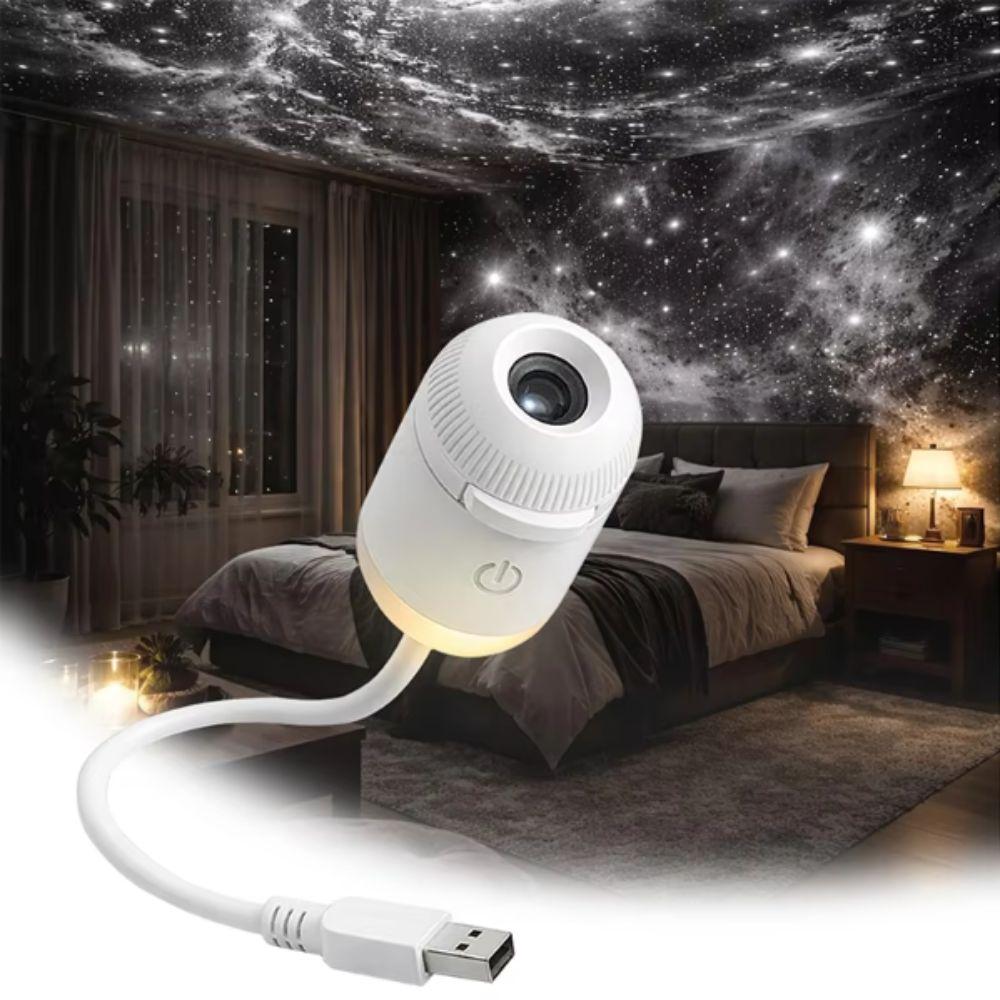 360 Adjust Galaxy Star Projector Flexible Gooseneck Holographic Projector Dreamy Starry Sky