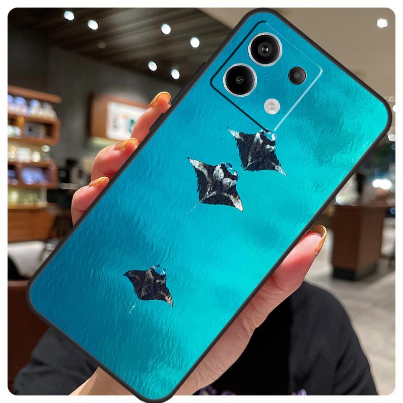 Animal Manta Ray Case For Xiaomi Redmi Note 12 9 10 11 13 14 15 Pro Plus Cover For Redmi 13C 12C 10C 14C 15 C