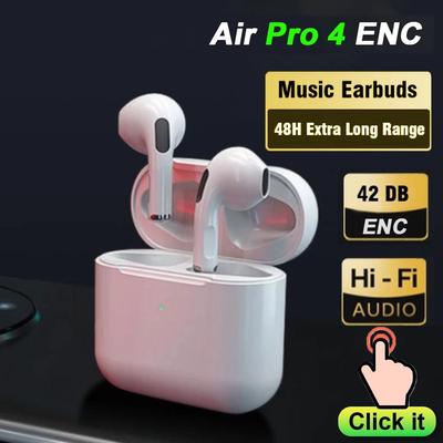 Air Pro 4 True Wireless-Ohrhörer In-Ear TWS Pods-Kopfhörer Lange Standby-Laufbässe Sport-Ohrhörer Musik-Headsets mit Mikrofon
