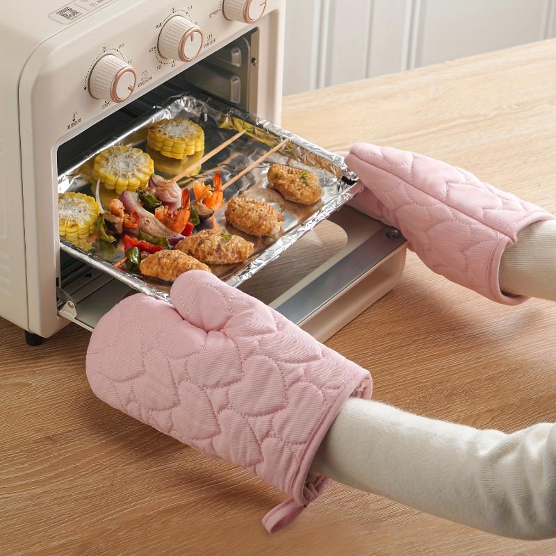 4 Stück Küchen-Topflappen-Set und Ofenhandschuhe, Hitzebeständig, Thermisch, Anti-Hitze, Für heiße Töpfe, Kochen, Backen