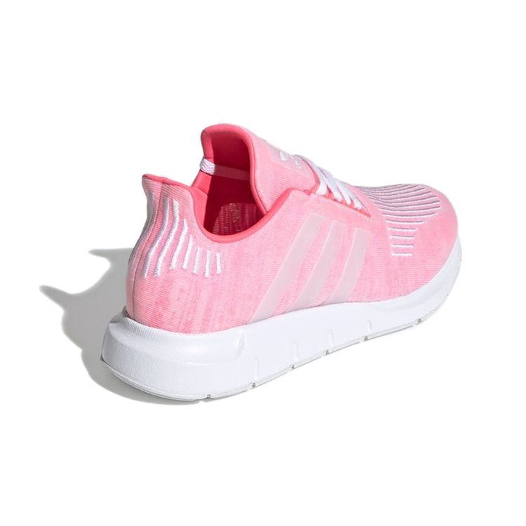 Adidas Originals Swift Run J Round Toe Lace-Up Breathable Low-Top Running Shoes Kids sneakers Pink White EF5951