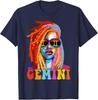 Gemini Queen African American Loc'd Women Zodiac Sign T-Shirt